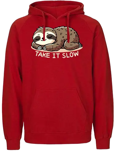 Take it slow - faultier, sloth, slow - Fairtrade Hoodie
