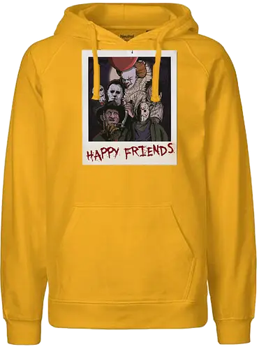 Happy Friends - friends, horror, slasher, Photography - Fairtrade Hoodie