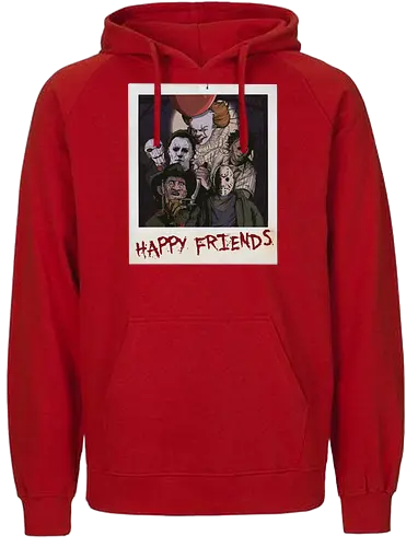 Happy Friends - friends, horror, slasher, Photography - Fairtrade Hoodie