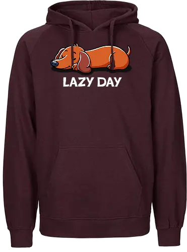 Lazy day - lazy, faul, Wiener, hund, dog - Fairtrade Hoodie