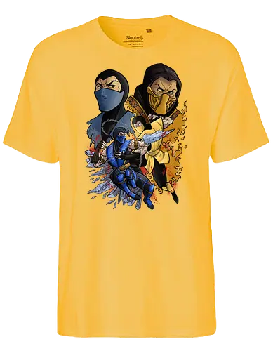 Combat - mortal, kombat, gaming, bt em up - Fairtrade T-Shirt