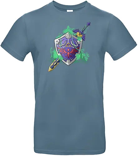 Heroic Shield - hero, time, sword, shield, gaming - Standard T-Shirt