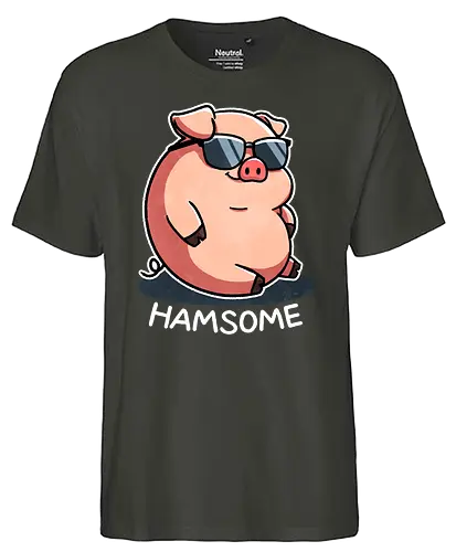 Hamsome - Ham, Pig, awesome, schinken - Fairtrade T-Shirt
