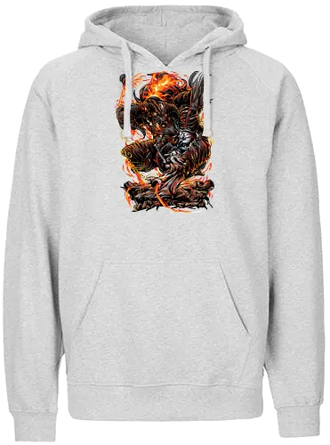 Demon Fights - balrog, elvish - Fairtrade Hoodie