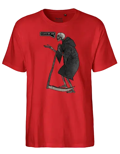 I love my job - skelett, skeleton, job, rper - Fairtrade T-Shirt