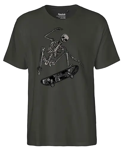 Skating Skele - Skating, skeleton, skelett - Fairtrade T-Shirt