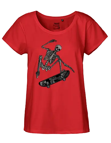Skating Skele - Skating, skeleton, skelett - Fairtrade Girl Shirt