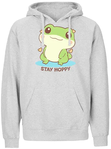 Stay hoppy - Frog, happy - Fairtrade Hoodie
