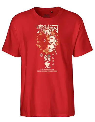 Breath of Water - demon, slayer, maske, fuchs, katze - Fairtrade T-Shirt