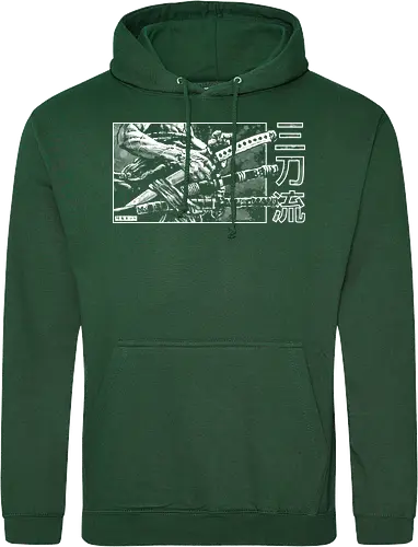 Santoryu - piece, pirate, Zoro, samurai - Standard Hoodie