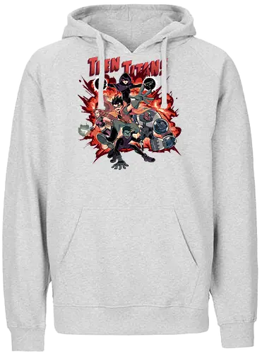 TITANS IN ACTION - titan, cartoon, hero - Fairtrade Hoodie