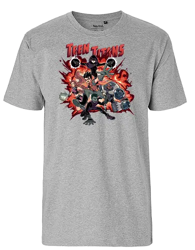 TITANS IN ACTION - titan, cartoon, hero - Fairtrade T-Shirt