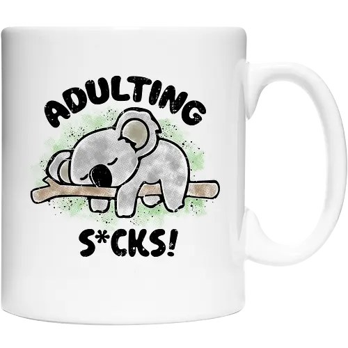 Adulting s*cks! black