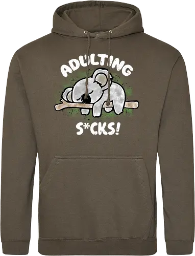 Adulting s*cks! white