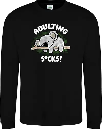 Adulting s*cks! white