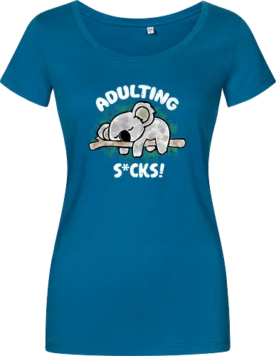 Adulting s*cks! white