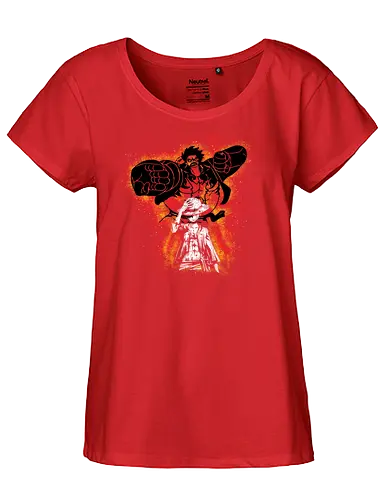 Watercolor Gr 5 - one, piece, luffy, Raffy, pirate, pirat - Fairtrade Girl Shirt