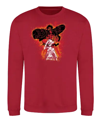 Watercolor Gr 5 - one, piece, luffy, Raffy, pirate, pirat - Sweatshirt