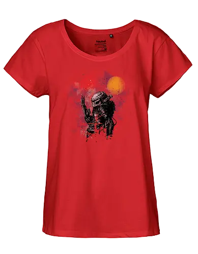 Watercolor Predator - predator, movie, hunter, alien - Fairtrade Girl Shirt