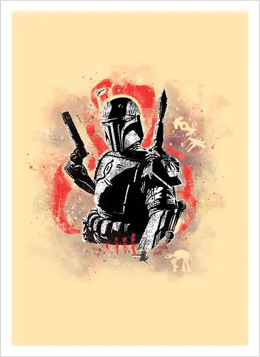 Watercolor Bounty Hunter