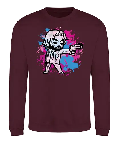 Watercolor John W. - reeves, john, Wick, Hitman, knu - Sweatshirt