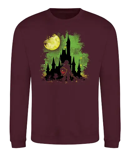 Watercolor  Warrior - gaming, classic gaming, warrior, Hero of Time - Sweatshirt