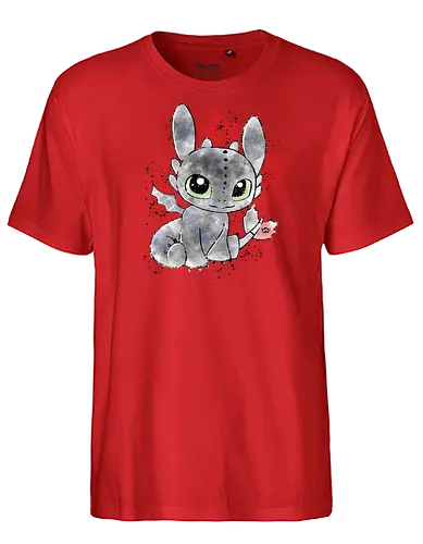 Watercolor Dragon Eye - dragon, train, zähmen, drache - Fairtrade T-Shirt