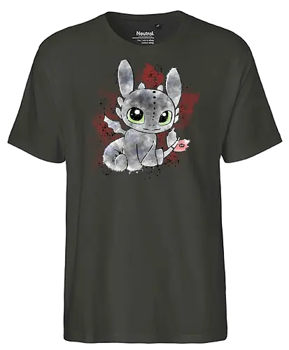 Watercolor Dragon Eye - dragon, train, zähmen, drache - Fairtrade T-Shirt