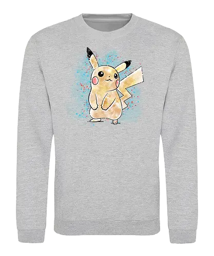 Watercolor Chuu - pocket, monster, elektro, electric, mouse - Sweatshirt