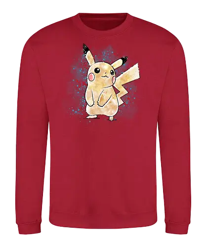 Watercolor Chuu - pocket, monster, elektro, electric, mouse - Sweatshirt