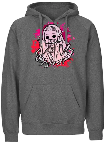 Watercolor red Slayer - demon, slayer, anime, manga, Nezuko - Fairtrade Hoodie