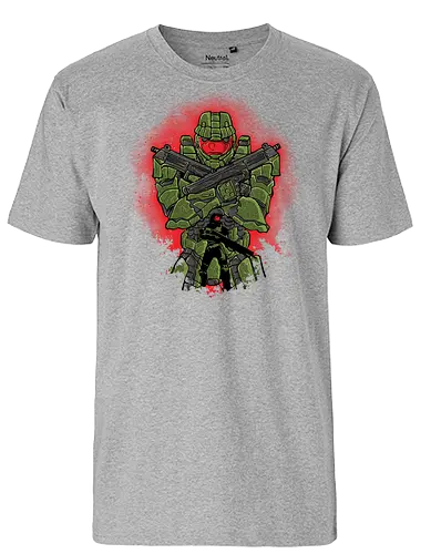 Watercolor Master Chief - halo, master, chief, masterchief, shooter, Shooting, gaming - Fairtrade T-Shirt