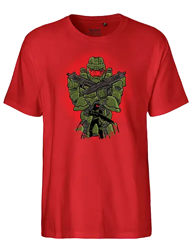 Watercolor Master Chief - halo, master, chief, masterchief, shooter, Shooting, gaming - Fairtrade T-Shirt