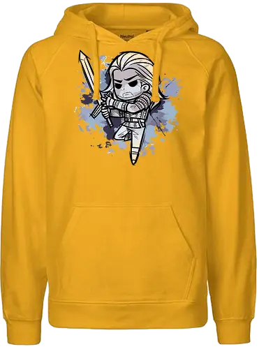 Watercolor Witcher - hexer, rivia, serie, game, Witcher - Fairtrade Hoodie