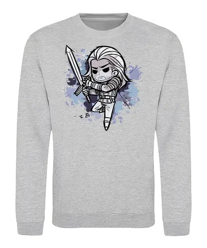 Watercolor Witcher - hexer, rivia, serie, game, Witcher - Sweatshirt
