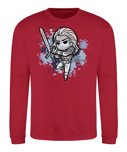Watercolor Witcher - hexer, rivia, serie, game, Witcher - Sweatshirt