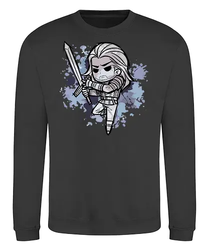 Watercolor Witcher - hexer, rivia, serie, game, Witcher - Sweatshirt