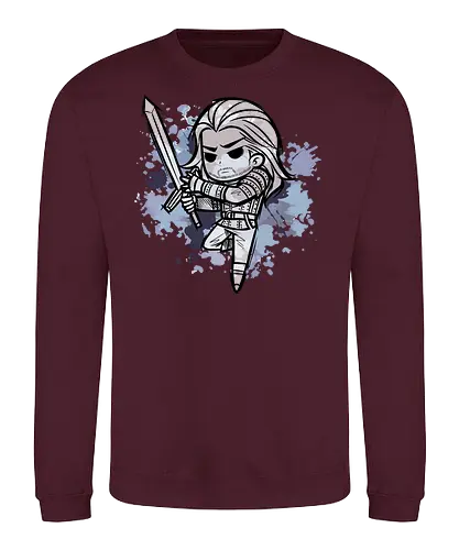 Watercolor Witcher - hexer, rivia, serie, game, Witcher - Sweatshirt