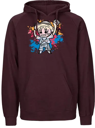 Watercolor Captain M.D.L - pirate, ruffy, one, piece, anime, manga - Fairtrade Hoodie