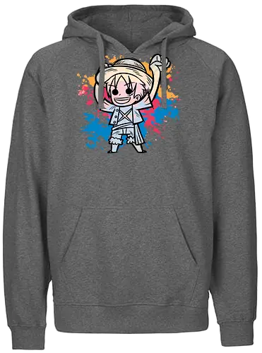 Watercolor Captain M.D.L - pirate, ruffy, one, piece, anime, manga - Fairtrade Hoodie