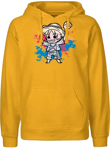 Watercolor Captain M.D.L - pirate, ruffy, one, piece, anime, manga - Fairtrade Hoodie
