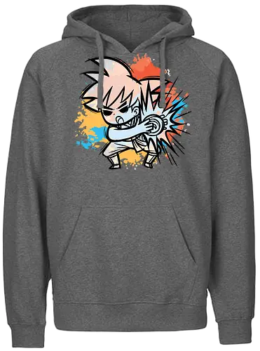 Watercolor Kame Kid - son goku, saiyajin, saiyan, db, dbz - Fairtrade Hoodie