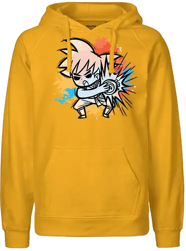 Watercolor Kame Kid - son goku, saiyajin, saiyan, db, dbz - Fairtrade Hoodie