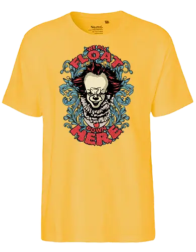 Watercolor We All Float Down Here - Clown, es, it, stephen, king, clown, literature, buch - Fairtrade T-Shirt