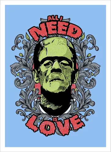 Watercolor Frankie Needs Love