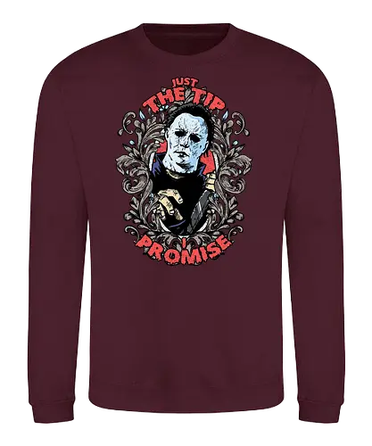 Watercolor Just The Tip - Friday 13th, Freitag, jason, Friday, horror, meme - Sweatshirt