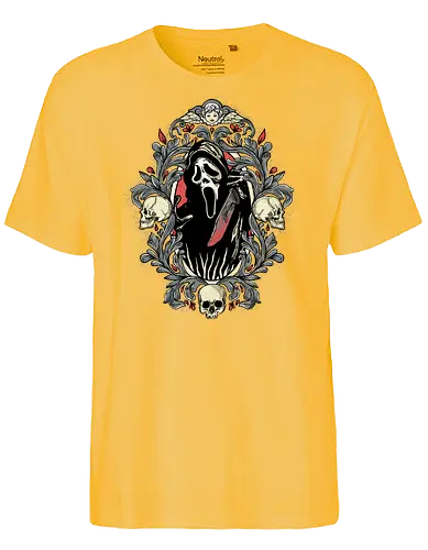 Watercolor Ghostly Face - mask, maske, schrei, slasher, scrm - Fairtrade T-Shirt