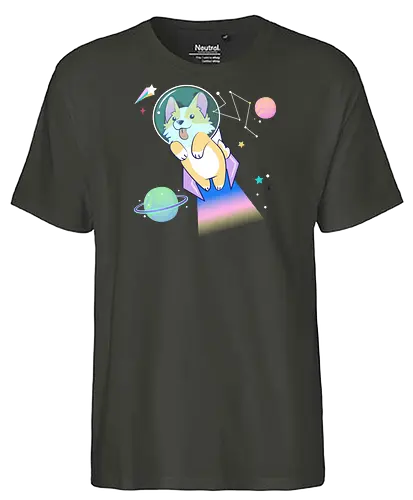 Space dog - space, dog, corgi, stars - Fairtrade T-Shirt