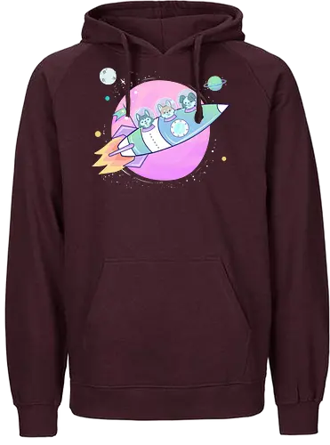 Puppys on adventure - space, dog, Dogo - Fairtrade Hoodie