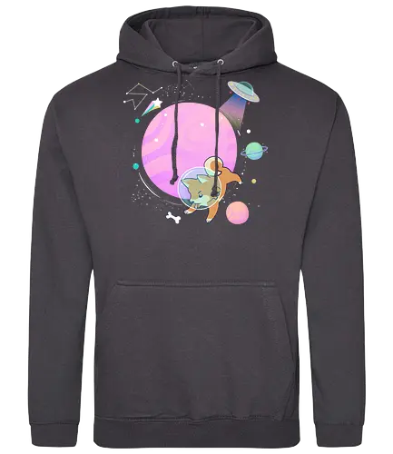 Space dog hunts bone - dog, Bone, game, Playing, space - Standard Hoodie
